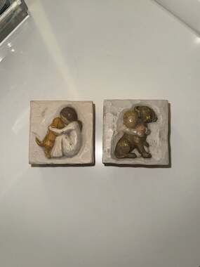 Willow Tree Susan Lordi Keepsake Trinket Boxes Set of 2: From the Heart and Hug